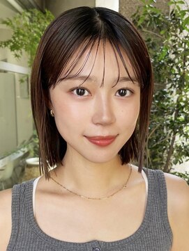 メゾンアクア 表参道(Maison ACQUA) 切りっぱなしボブナチュラルボブミディアム前髪縮毛矯正表参道