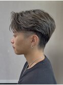 メンズヘアフェザーショートハイライトブリーチカラーフェード