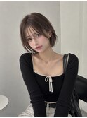 池袋/20代30代40代/前髪あり大人丸みショートボブ/小顔/縮毛矯正