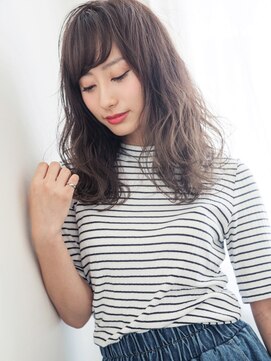クラウン(CROWN) ちょい厚Cバングで小顔見せ☆カール×こなれ感Aラインセミロング