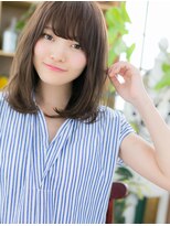 カバーヘア ブリス 上尾西口店(COVER HAIR bliss)&nbsp;*bliss上尾*ナチュかわ♪斜めバングの黒髪風ワンカールa!