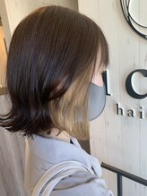 イコウヘアデザイン(icou hair design) イヤリングカラー☆外ハネボブ♪