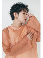 ピズム(PISM) カーリークールショート/カーキグレージュ/カーリーヘア