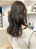 福山市美容室Caary人気レイヤー外ハネ 艶ロングヘア