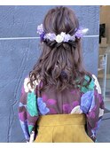 卒業式袴ヘア☆ハーフアップ☆