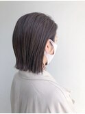 ラベンダーアッシュ×切りっぱなしボブ