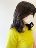 グレージュカラー×ひし形セミロング◎30代40代50代