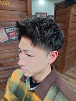 ラボーテイサミヘアーイースト(La.beaut'e ISAMI HAIR EAST) ウルフマッシュパーマハイライト〈理容室〉東浦和メンズ