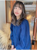 フェイスフレーミンググレイアッシュ外ハネミディ