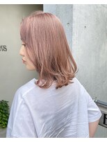 ブルックス&nbsp;ハイトーンボブ　ミルクティーピンク　ミルクティーカラー