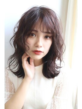 アクロスヘアーデザイン 武蔵小杉店(across hair design) 波巻き外はねセミロング