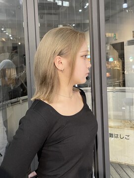 ブレンド 渋谷(BLend) マチルダボブ前髪ハイライトグレージュ