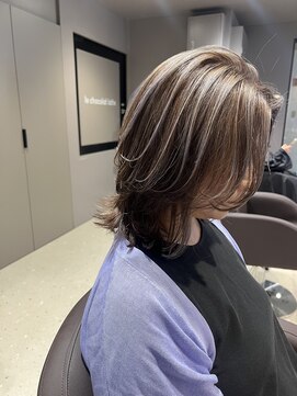 ショコララテ 【アンブレライツ】くびれミディアム　ラベンダーグレジュ