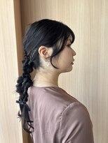 オン キャナルシティ博多前店(on)&nbsp;【中里恵梨】ヘアセット/編みおろしヘア/ツインヘア/結婚式ヘア