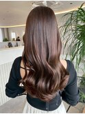 桑名ロングレイヤーカットハッシュカット透明感カラー重めロング