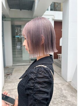 ロマリア ヒルズ 表参道 原宿(Lomalia HILLS) LomaliaHILLSダブルカラーケアブリーチラベンダーボブ