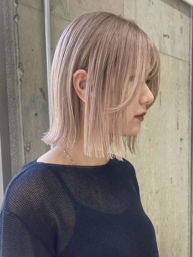 2026年夏】ハイトーン 切りっぱなし ボブの髪型・ヘアアレンジ｜人気順
