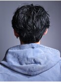 ツーブロック動かしフェザーセンターパート バッグ