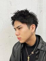ソラ 鶴見店(sola)&nbsp;鶴見メンズブルーブラックショートヘア