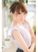 ショート編み込み×マロンベージュ