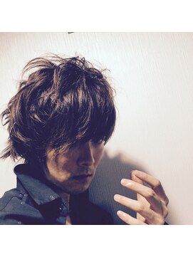 アーク シエル(Ark Ciel) メンズカットパーマ大人無造作セット重め前髪スパイシーエッジ