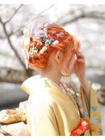 ニコヘアー(niko hair) 成人式ゆるふわリボンスタイル