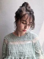 アイティー バイ アルバム 中野店(IT by ALBUM) お団子アレンジ_フレンチボブネイビーカラー_26012