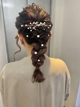 オーブ ヘアー リリー 博多2号店(AUBE HAIR lily) 編みおろしアレンジ