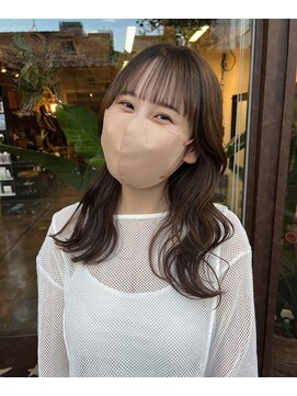 コレット ヘアー 大通(Colette hair) ポイントストレート × オリーブベージュ