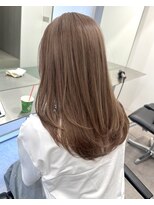 サンクプロジェクト(cinq PROJECT)&nbsp;韓国風顔周りレイヤーカットミルクティーベージュブラウンカラー