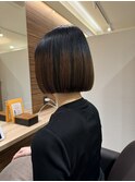 朝楽な切りっぱなしボブ