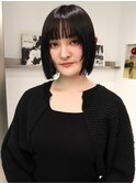 ボブ　切りっぱなしボブ　前髪カット　吉祥寺【監物芽依】