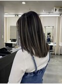 ハイライトハイトーンダブルカラー20代30代40代前髪長めULu