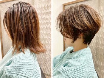 レリーキルト 岡本(RelyQuilt)の写真/顔型,骨格,髪質に合わせた似合わせ力◎乾かすだけでまとまるstyleを*[岡本/摂津本山/白髪染め/白髪ぼかし]