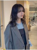 乾かすだけでキマる髪/ウェーブパーマロングヘア