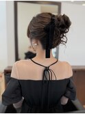 ゆるふわアップヘアお団子アレンジ