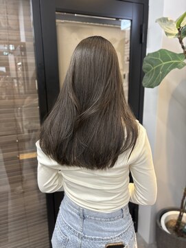 ヌープヘアーアイス(NUUP.hair ici) 秋色◎髪質改善レイヤー×オリーブベージュ小顔韓国