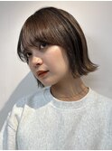 ボブディオリーブベージュ髪質改善縮毛矯正フェイスレイヤー