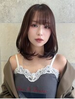 ニューヨークニューヨーク なんば道頓堀店(NYNY)&nbsp;前髪あり小顔ミディアムレイヤー　ピンクブラウン