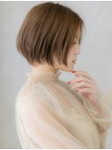 スモーキーカラー前下がりかきあげショートボブX大宮20代30代