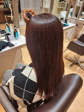 カットウェルズ ラブコオリヤマ 郡山店(Cut Well's Love Koriyama) ミルクティーベージュ×レイヤーセミロング