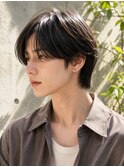 センターパート×韓国風マッシュショート好印象ワックスなし