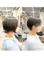 ロンドプロフィール 浦和(Lond profil)&nbsp;Lond.海気　大人丸みショート　Before After