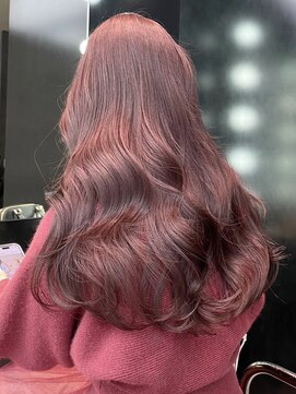 アルバム 銀座(ALBUM GINZA) ピンクブラウン_シルキーベージュ斜めバング_ba457491