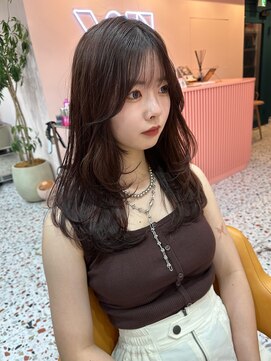 ボタン シブヤ(VOTAN SHIBUYA) 韓国ヘア/顔まわりレイヤーカット/前髪あり/シースルーバング