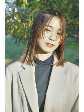 ルク(RUKU) フェイスレイヤー/モードヘア/大人ガーリー/チョコレートカラー