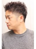 30代40代ベリーショートツイストスパイラルパーマツーブロック