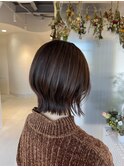 レイヤーカット×ナチュラルブラウン