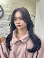 ジーテ(gite)&nbsp;韓国風くびれヘア×パープルアッシュ「横浜/縮毛矯正/髪質改善」