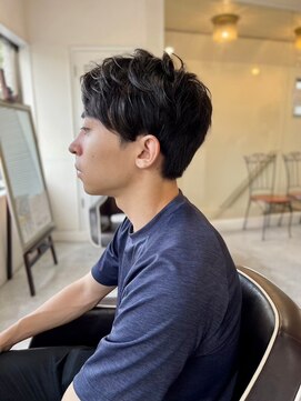 メンズカット バイ ソイクフ(メンズカット by SOY-KUFU) MEN'S HAIRアッシュブラックショートヘア